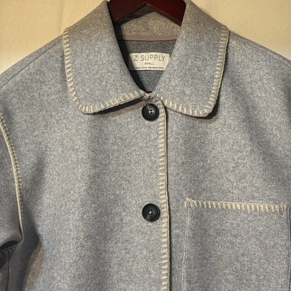 Z Supply Gray Olivia Whipstitch Jacket - Picture 5 of 13